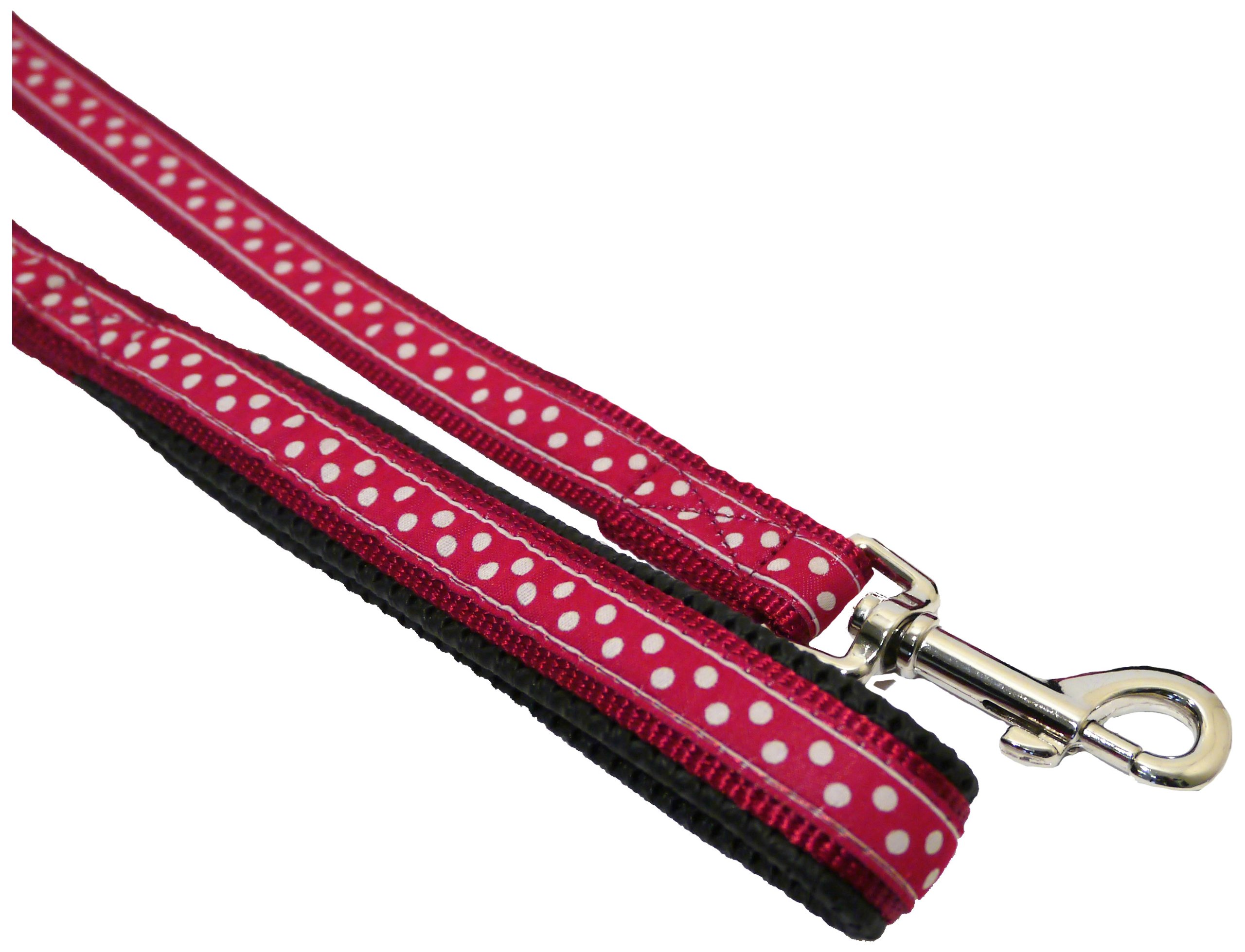 Rosewood Wag-n-Walk Lead, 3/4-inch, Red/ Spotty