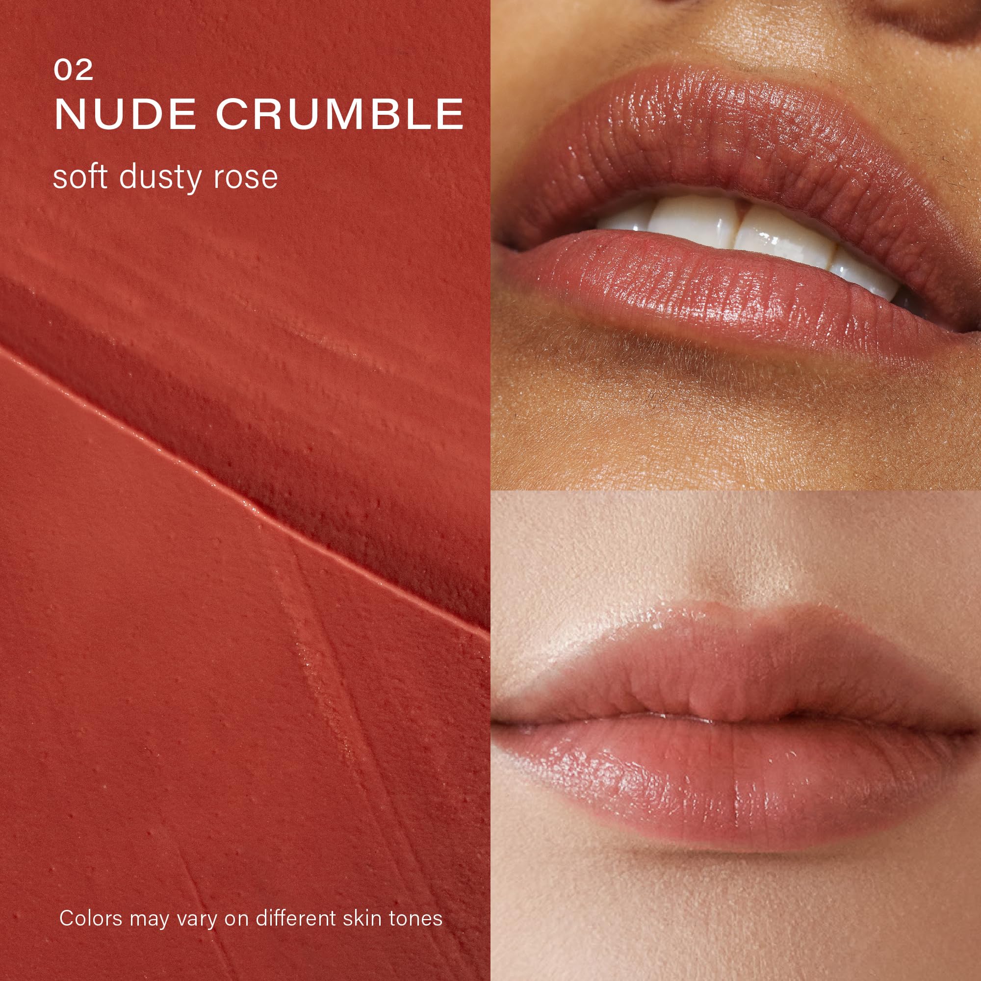 Melixir Vegan Lip Butter (12 Colors), Hydrating Tinted Lip Balm Stick, Bee-Free, Petrolatum-Free, Plant-Based, Moisturizes Dry & Chapped Lips With Shea Butter, Sheer, Natural Finish - #02 Nudy Rose