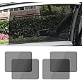 4PCS Car Side Window Sunshade, Block UV Rays Car Privacy Protector, Reuseable Static Cling Film Stickers, Washable Car Window Shade for Baby, Window Tint for Most Vehicles