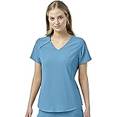 WonderWink Womens Renew Women's Zip Accent Scrub Top