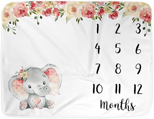 baby girl month blanket