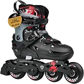Flying Eagle L6 Lumos Jr. Kids Skates - Light Up Roller Skate, Adjustable Kids Inline Skates for Girls and Boys, LED Wheels Skate for Children's Inline Skating Shoes