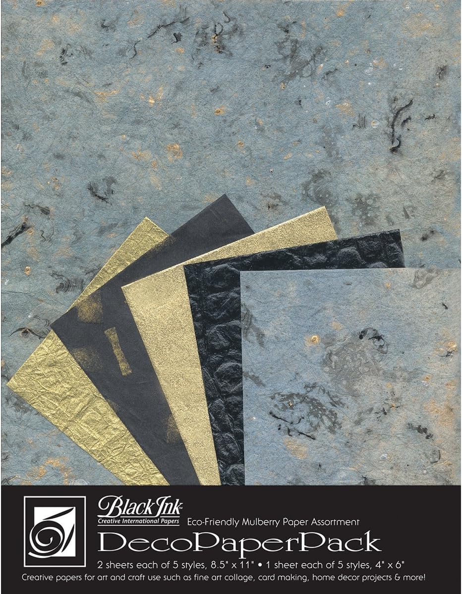 Graphic Products Deco Pack by Black Ink Papers-Blue Storm, Other, Multicoloured, 0.12 x 21.59 x 28.57 cm