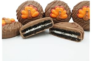 Philadelphia Candies Milk Chocolate Covered OREO® Cookies, Thanksgiving Tom Turkey Gift Net Wt 8 oz