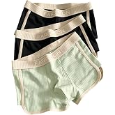 SOLY HUX Men's Boxer Briefs 3 Packs Trunks Mid Rise Underwear | Stretchy, Knitted Panties