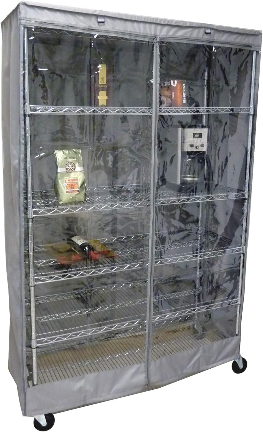 Storage Shelving unit cover, fits racks 48"Wx18"Dx72"H one side see