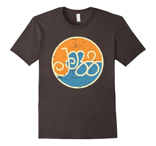 Mens Jazz Badge Retro Style T-shirt 2XL Asphalt