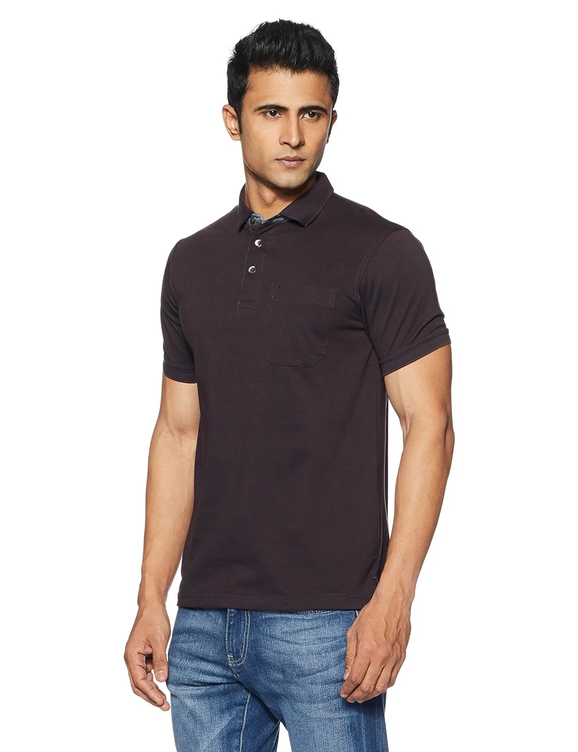 peter england men's plain regular fit polo