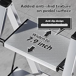 Taranta 3 Step Ladder,Aluminum Lightweight Folding