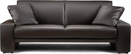 Julian Bowen Faux Leather Supra Sofa Brown Amazon Co Uk Kitchen