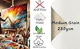 Exerz 5x 30x40cm Pre-Stretched Canvas 280GSM 100% Cotton Triple Primed view 3