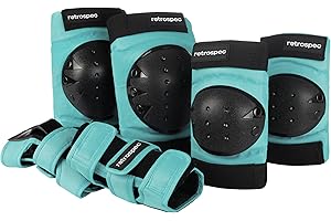 Retrospec Knee Pads, Elbow Pads & Wrist Guards for Men, Women & Kids - Protective Gear for Skateboarding, Roller Skate, Rollerblade, BMX & Scooter - Multi Sport Pad Set