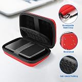 ProCase 2.5 Inch External Hard Drive Case Red Holds 2 Drives view 2