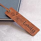 Personalized Bookmark, Book Marks for Reading, Women Men Kids Personalized Gifts for Book Lovers Teachers Appreciation Gifts on Birthday Graduation Christmas Back to School (Brown)
