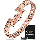 MagnetRX® Magnetic Copper Bracelets for Women - EllipseMAX 5X Strength 5,000 Gauss Magnets - Designed in USA & Patent Pending - Premium Womens Copper Bracelet with Adjustable Length