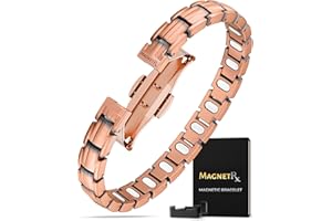 MagnetRX® Magnetic Copper Bracelets for Women - EllipseMAX 5X Strength 5,000 Gauss Magnets - Designed in USA & Patent Pending - Premium Womens Copper Bracelet with Adjustable Length