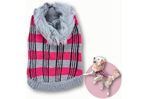 PAWCRATEAN Cute Sweater for Dogs and Cats Soft Flannel Pet Outfit Warm and Cozy Animal Hoodie Small to Large Pet Clothes for Halloween Parties and Everyday Wear (Small, Pink Checkered with Hat)
