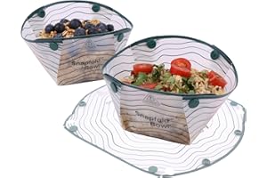 Coghlan's Snapfold™ Bowls 2-Pack – Collapsible, Lightweight and Leakproof for Camping, Hiking, Travel, Picnics, and Outdoor Adventures, BPA-Free, Foldable Space-Saving Design for Easy Storage