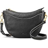 S-ZONE Small Leather Crossbody Bags for Women Cute Purses with RFID Anti-theft Pocket Trendy Shoulder Bag Handbags Satchel