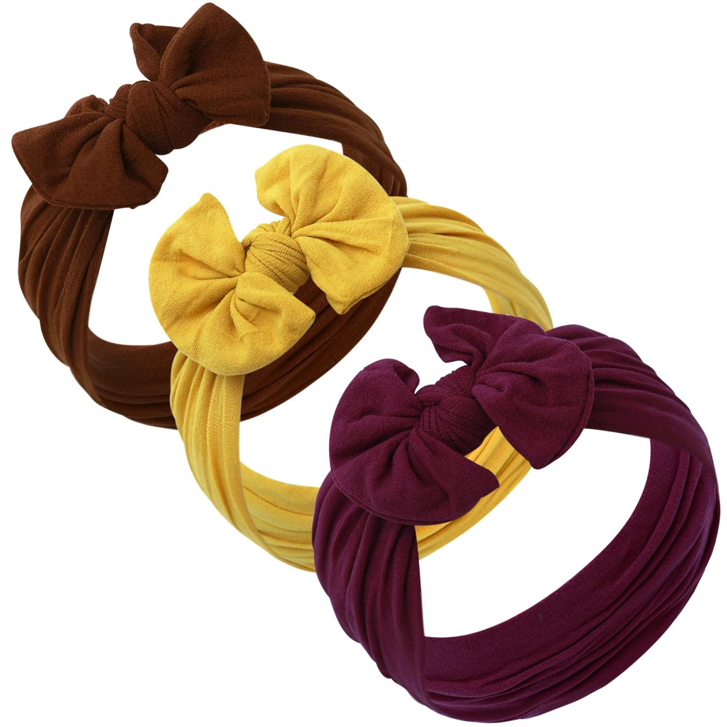 burgundy headband for baby girl