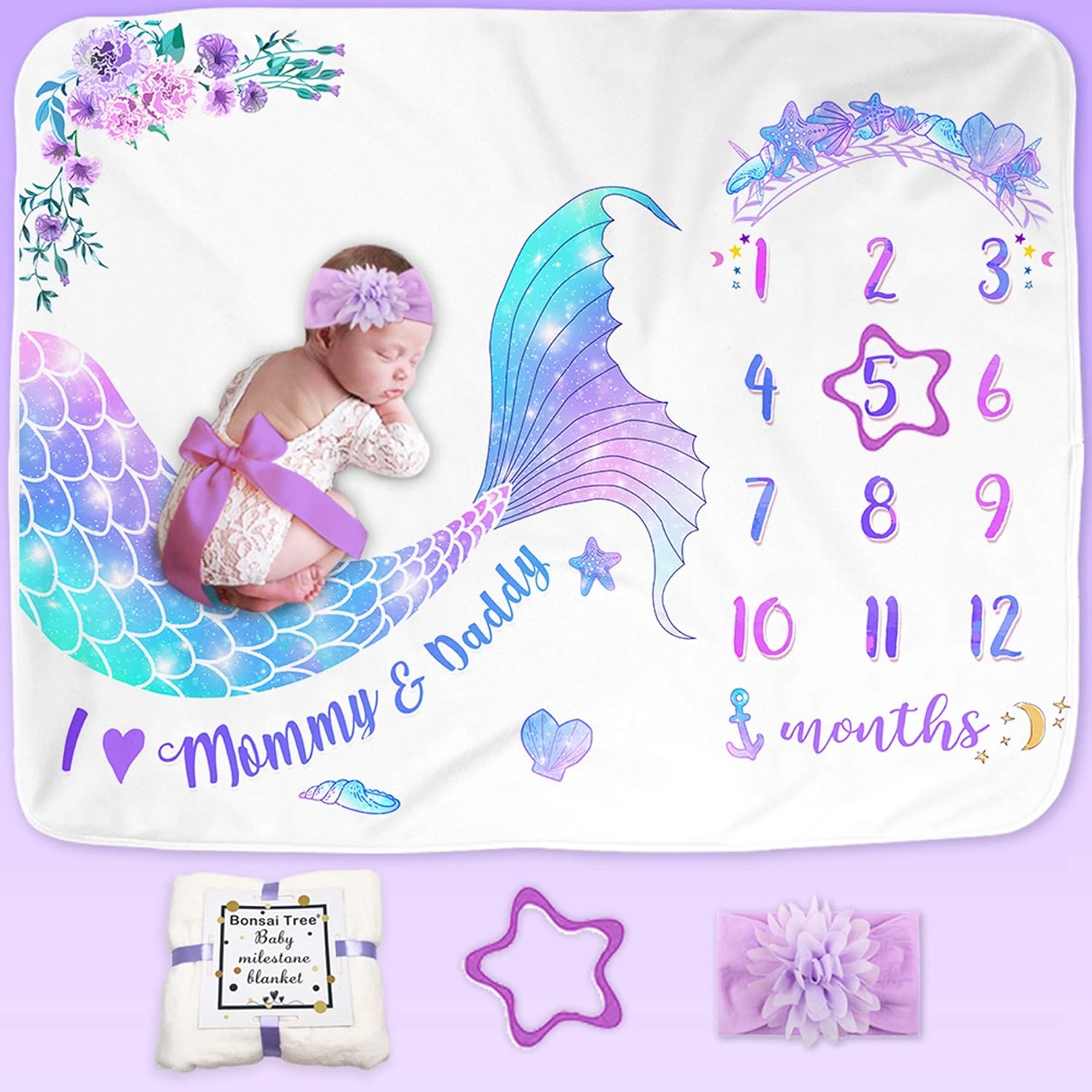 month blanket for baby girl