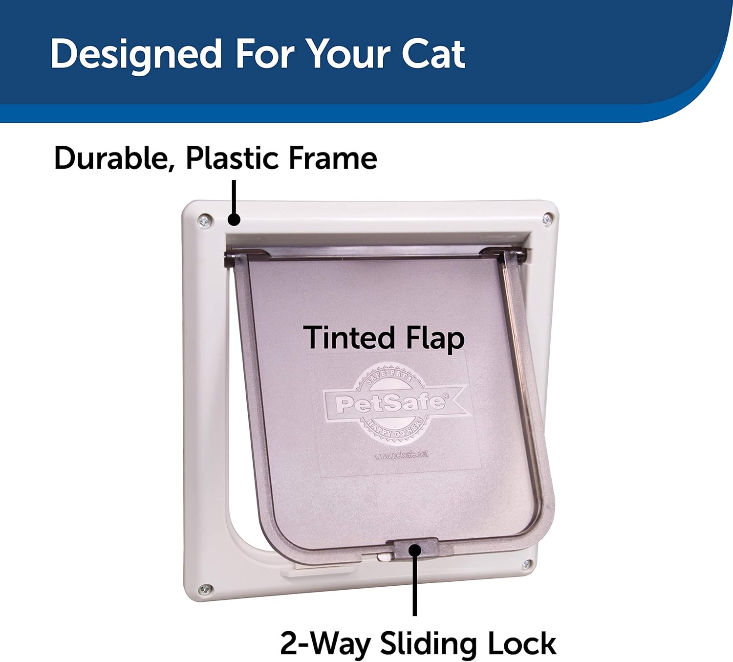 PetSafe Interior 2-Way Locking Cat Door - Indoor Pet Flap - Hides Litterbox or Food - DIY Installation : Pet Doors : Pet Supplies