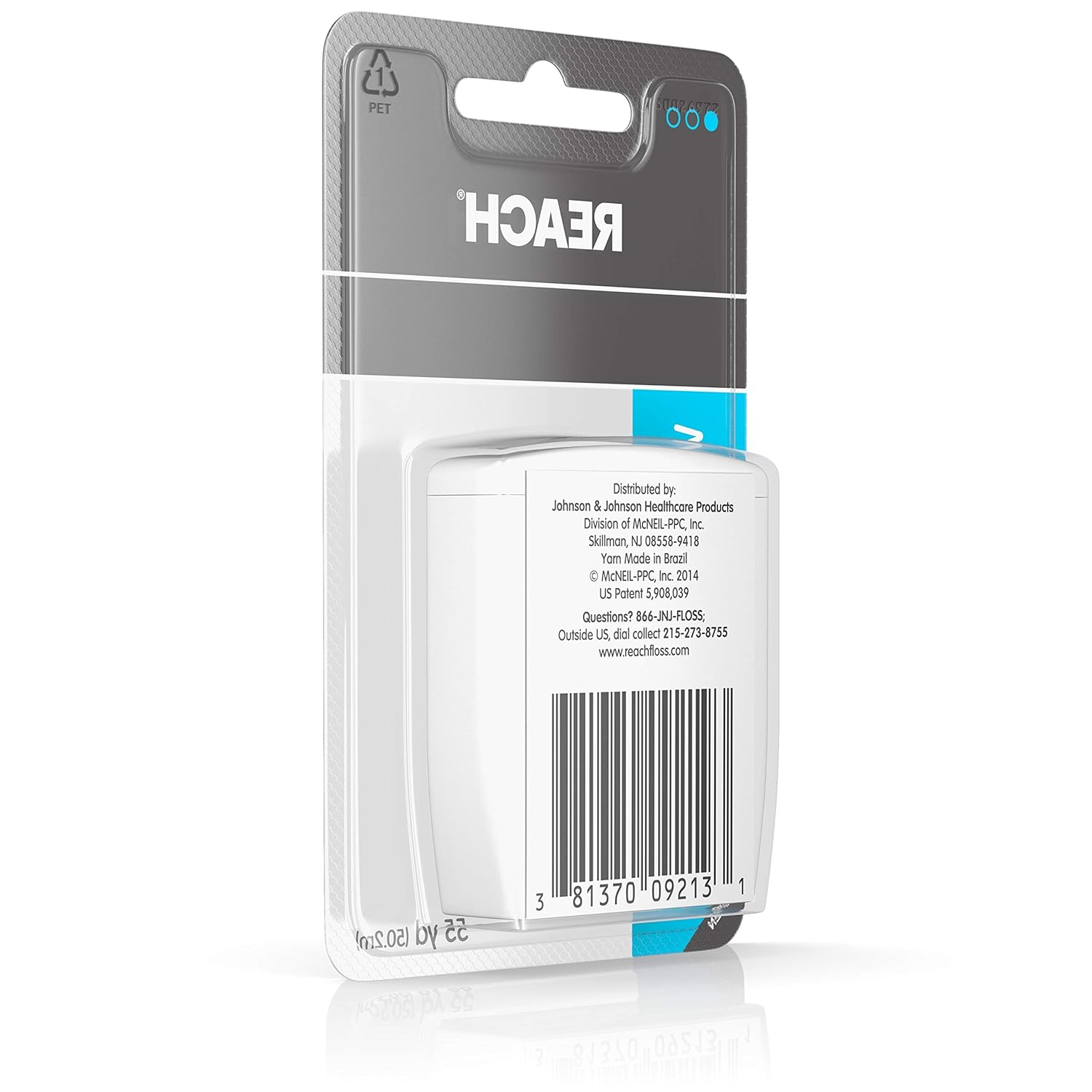 REACH Unflavored Waxed Dental Floss, 55 yds (Pack of 3) : Beauty