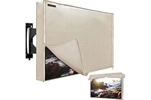 Outdoor TV Cover 80-85 Inches, HOMEYA 600D Heavy Duty Waterproof & Weatherproof TV Screen Protector with Double Zipper, Velcro Seal, Fits Most TV Mounts and Stands, for Outside LED LCD Flat Screen TVs