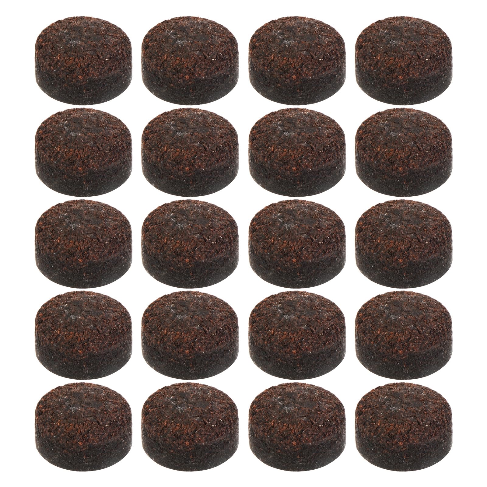 PATIKIL 12mm Pool Cue Tips, 20 Pack Pool Billiard Cue Tips Pool Stick Replacement Tip Snooker Cue Tips for Pool Cue, Brown