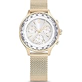 Swarovski Nova Chrono Watch, Swiss Made, Metal Bracelet, Gold Tone, Champagne Gold-Tone Finish