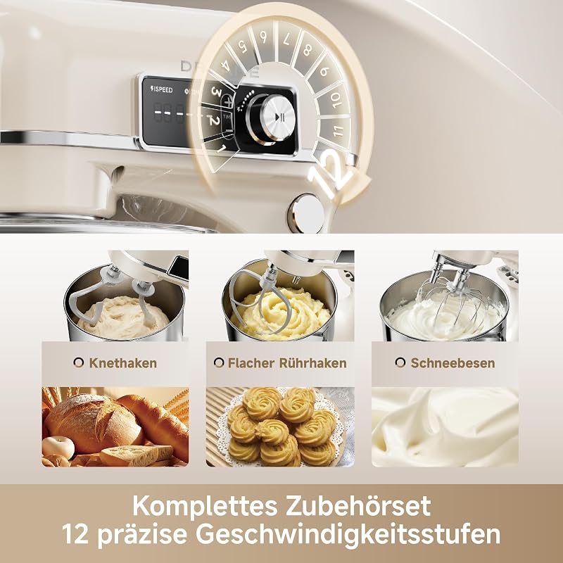 BioKnead™ Standmixer, 12 präzise Geschwindigkeitseinstellungen