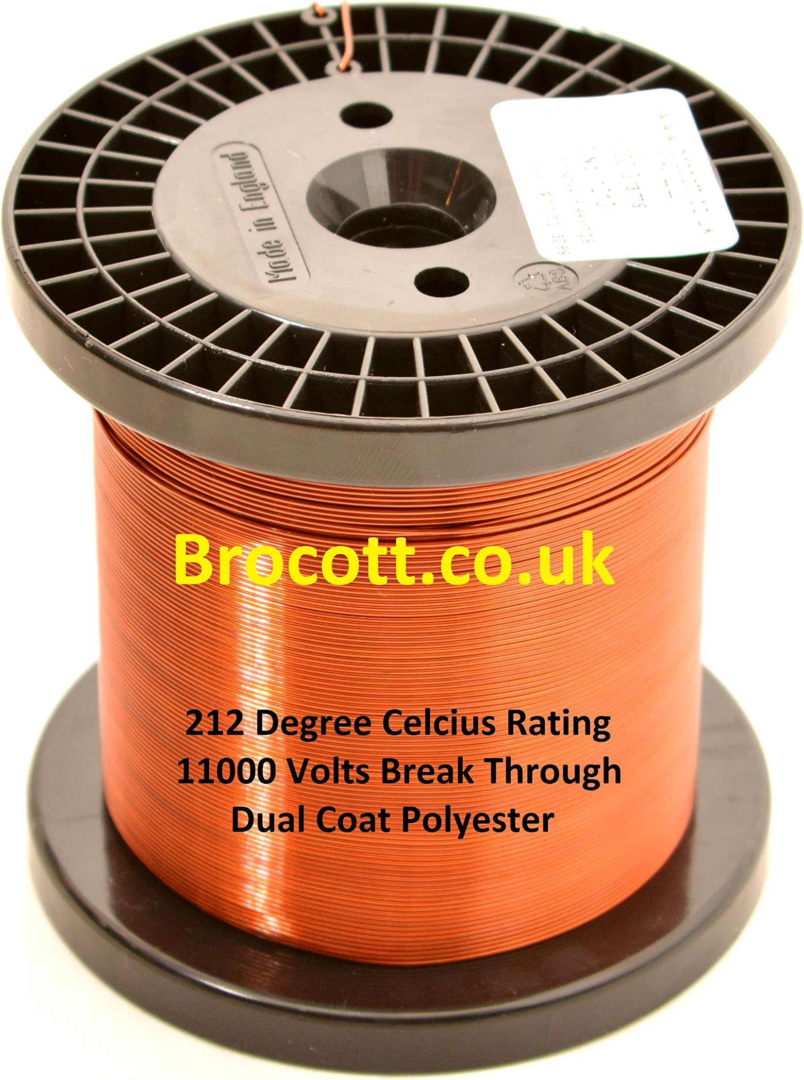 0.50mm Enamelled Copper Wire 1KG Spool. Dual Coat Enamelled Magnet Wire. Temperature Rating 212 Degree Celcius