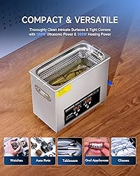 CREWORKS Ultrasonic Cleaner with Heater and