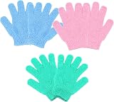 QCZJ 20 Pack Bath Exfoliating Gloves 100% Nylon Double Sided Shower Scrubber