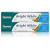 Himalaya Bright White Fluoride-Free Toothpaste, (6.17 oz), 2 Pack | Reduces Plaque &amp; Gently Whiten Teeth with Papaya, Pineapple Enzymes &amp; Miswak - Paraben Free, SLS-Free, Gluten-Free &amp; Vegan