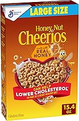 Honey Nut Cheerios, Heart Healthy Gluten Free Breakfast Cereal with Whole Grain Oats, Large Size, 15.4 oz