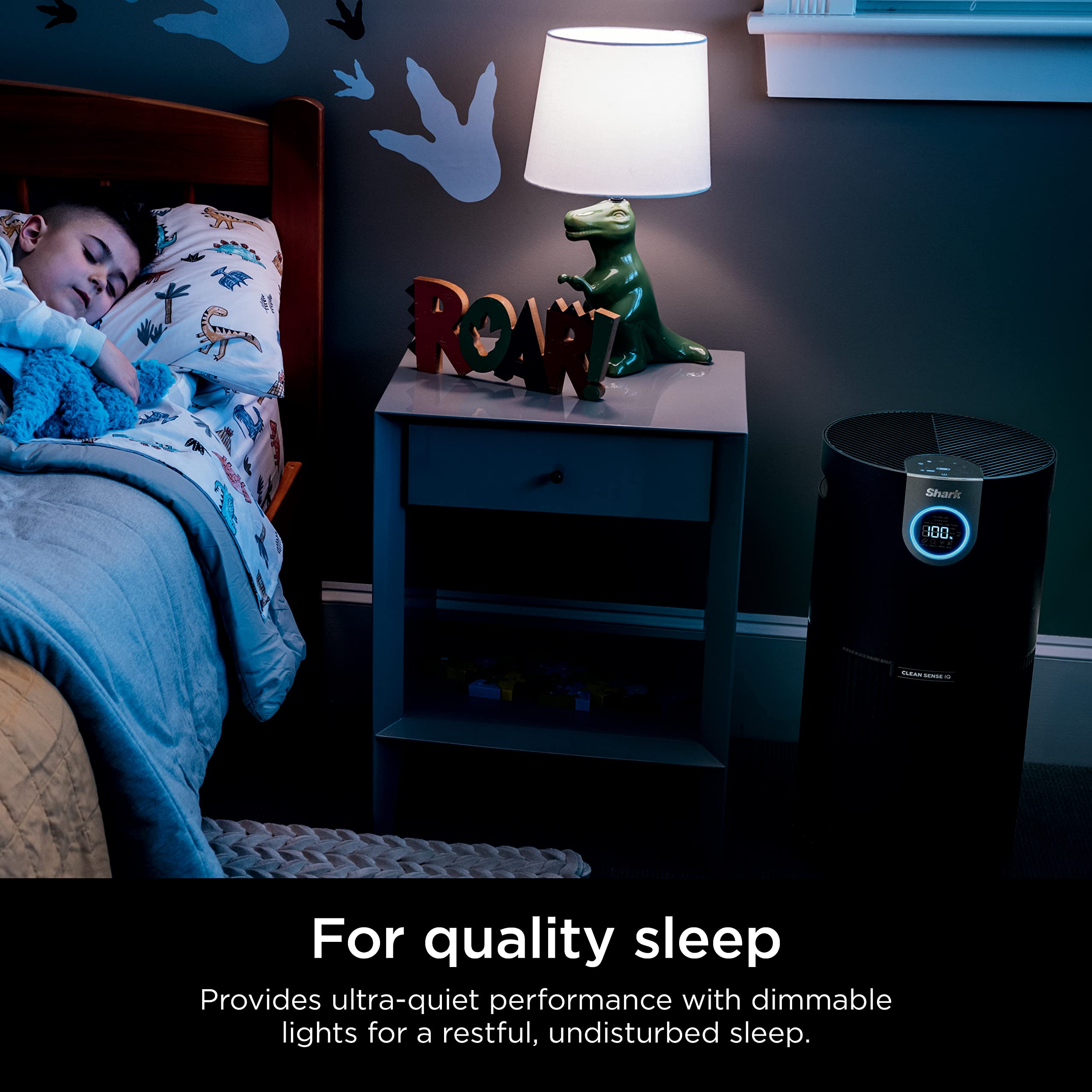 Shark Air Purifier for Home, Office, and Bedroom, Clean Sense Technology, HEPA Air Filter, 1200 Sq Ft, Captures 99.98% of Particles, Pet Dander, Pollutants, Dust, Smoke, Allergens & Smells, HP202