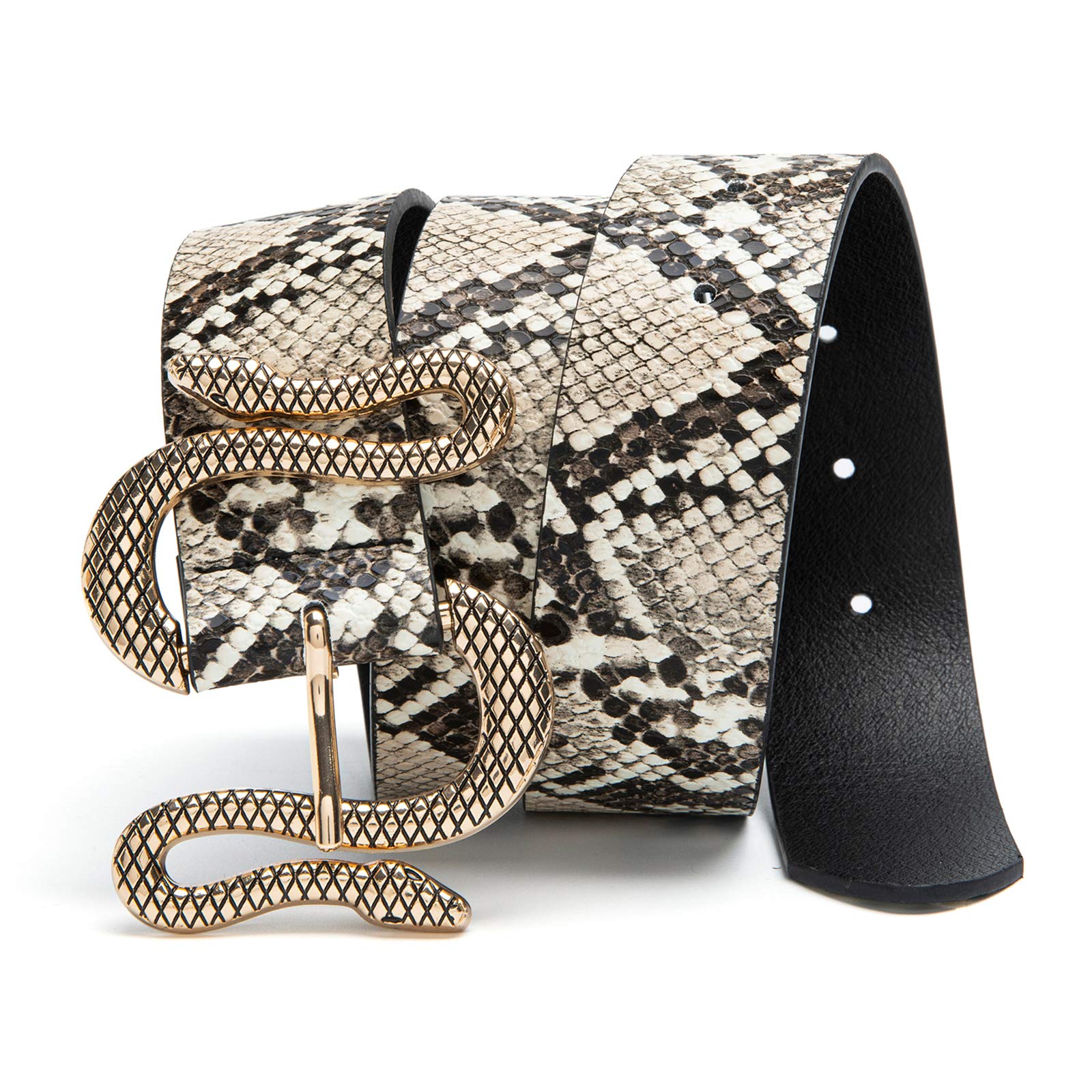 Designer Belts for Jeans Women Leather Belt with Snake 