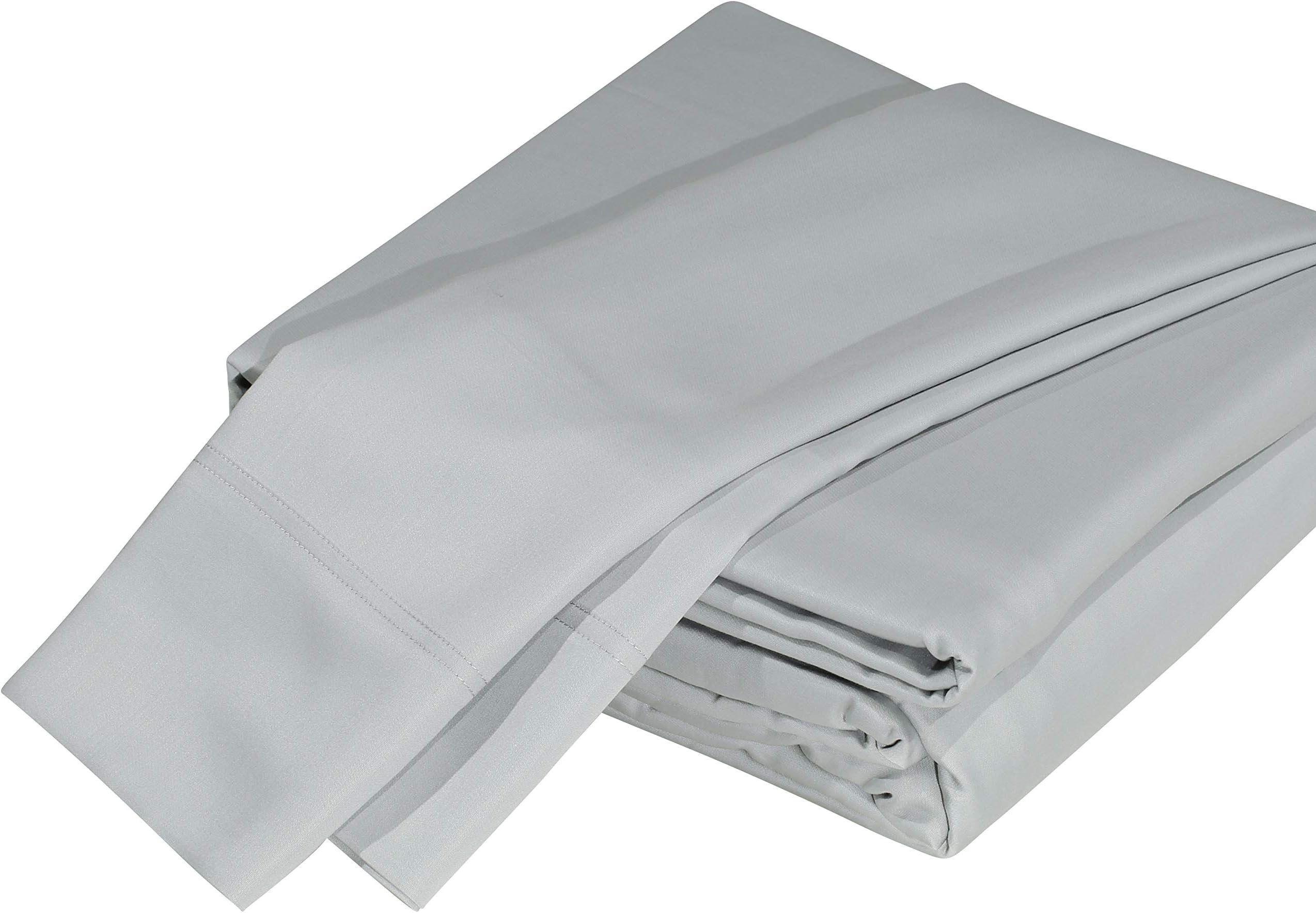 DTY Bedding Luxuriously Soft Viscose from 100% Organic Bamboo 4-Piece Sheet Set, Oeko-TEX Certified - Queen, Light Gray