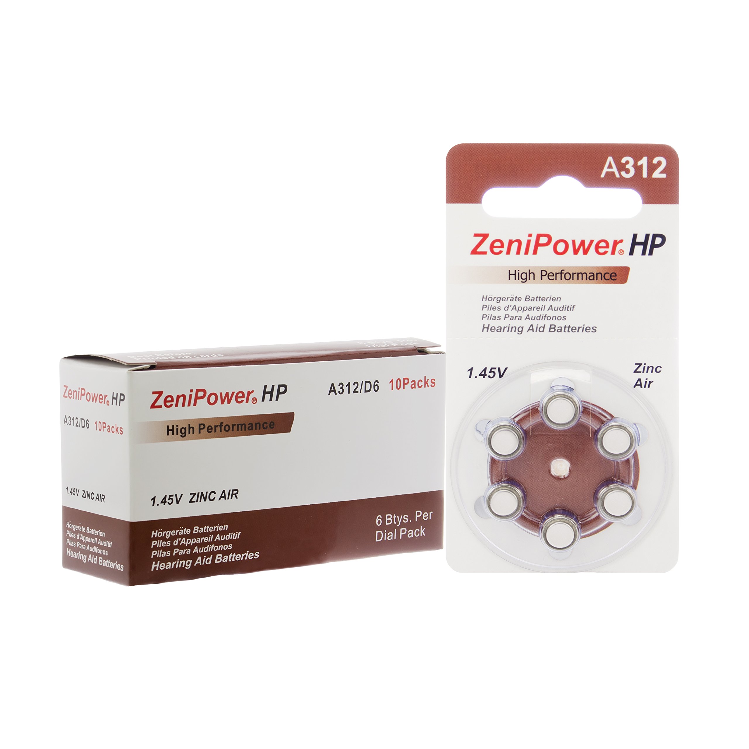 ZeniPower Hearing Aid Batteries Size 13 (60 Batteries