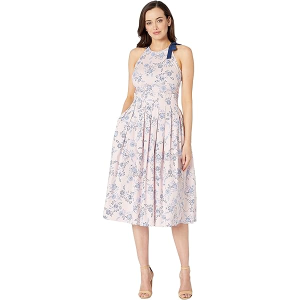 white christmas dresses MissJophiel Embroidery Floral Corset Ivory Mini Dress with Removable Straps Lavender Floral / Tea Length / US12 main image 0