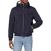 Levi's Men's Diamond Quilted Sherpa Lined Bomber Jacket, Navy, Large