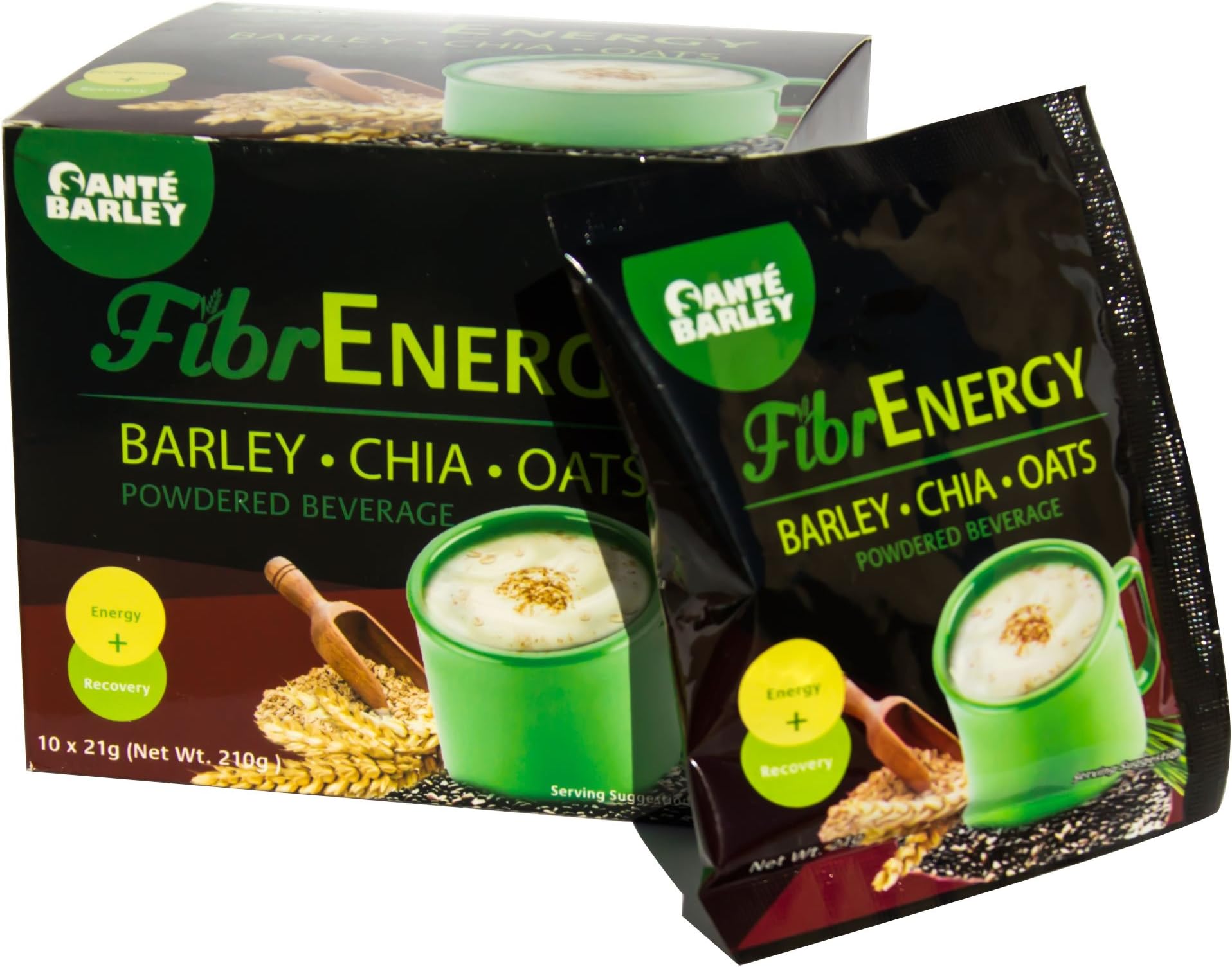 Sante Barley Fibr - A Very Special Energy Beverage - 10 Sachets Per Box!