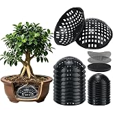 Large Repotting Planter Pot Mesh Screens, Plant Drainage Inserts Mats Pads | Repotted, 20PCS Pot Bottom Grid Mats + 50PCS Mesh Screens, 6&ldquo; 4&rdquo; Flower Pots Hole Pads, Drainage Airflow, Bonsai Soil Leakage