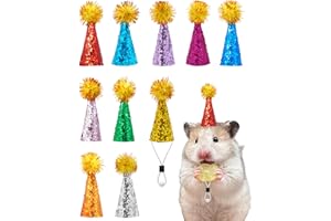 PET SHOW Mini Party Hats for Small Pets Tiny Hats for Hamster Hedgehog Lizard Reptile Birthday Cake Toppers Accessories