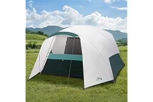 DMH OUTDOORS Tents for Camping 6/10 Person Camping Tent with Screen Porch, Weatherproof Large Cabin Tent with Rainfly and Carry Bag, Family Tent for Outdoor Camping and Backyard