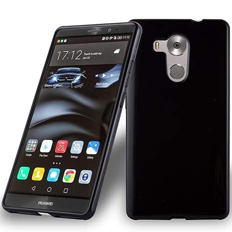 Cadorabo Hülle für Huawei Mate 8 - Hülle in SCHWARZ – Handyhülle aus TPU Silikon im Ultra Slim 'AIR' Design - Silikonhülle Sc