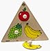 Small World Toys Ryan's Room Wooden Puzzle - Triangle Shaped Fruit Design