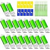 2GB USB Flash Drive 20 Pack Nicepicten Bulk USB Thumb Drives Jump Zip Drive USB 2.0 Memory Stick Flash Drive 2GB with 20PCS Lanyard Label - Green