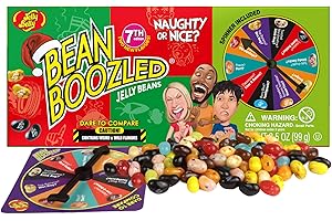 Jelly Belly Christmas Bean Boozled, Naughty or Nice Spinner Gift Box 7th Edition, 3.5 Ounces